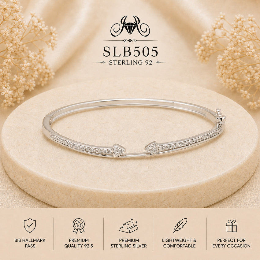 SLB505 Premium Sterling Silver Ladies Kada Bracelet