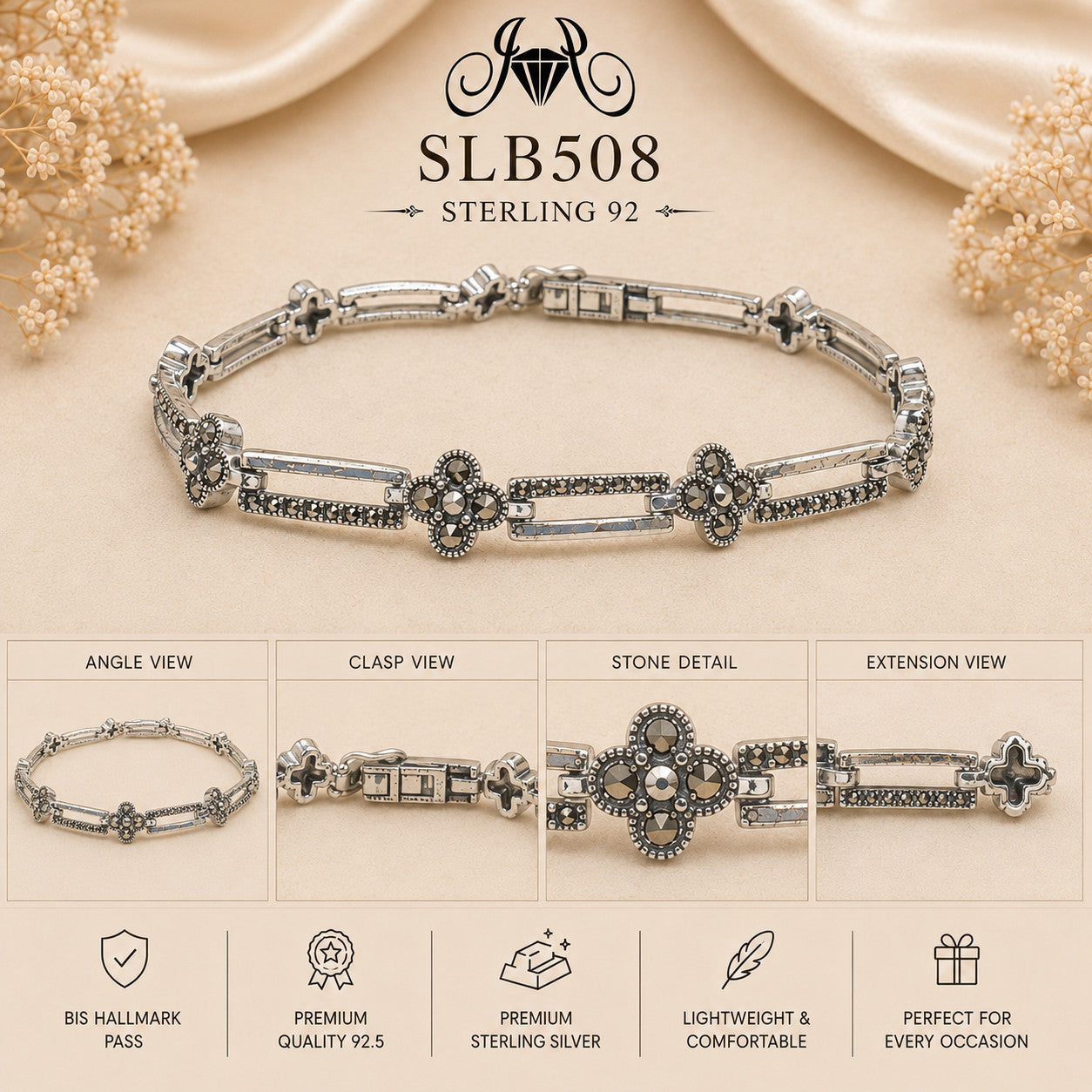 SLB508 bracelet Collage view