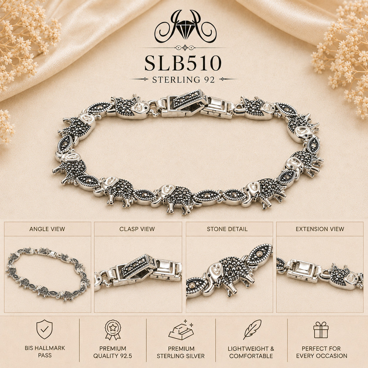 SLB510 bracelet Collage view