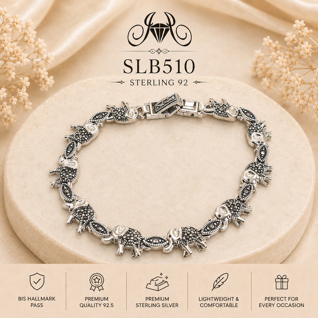 SLB510 92.5 sterling silver ladies chain bracelet portrait