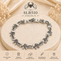 SLB510 92.5 sterling silver ladies chain bracelet portrait