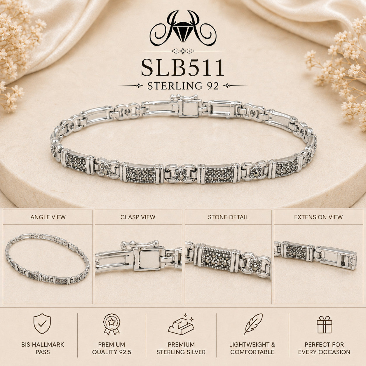 SLB511 bracelet Collage view