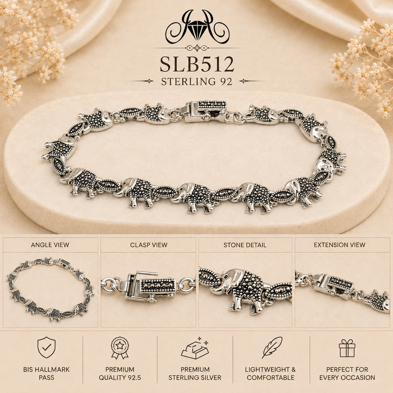 SLB512 bracelet Collage view