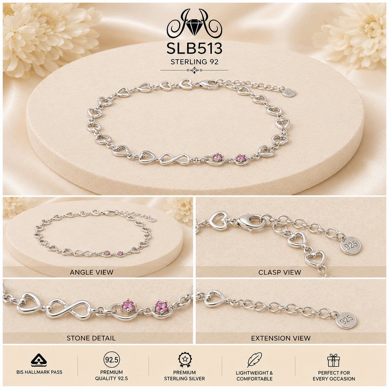 SLB513 bracelet Collage view