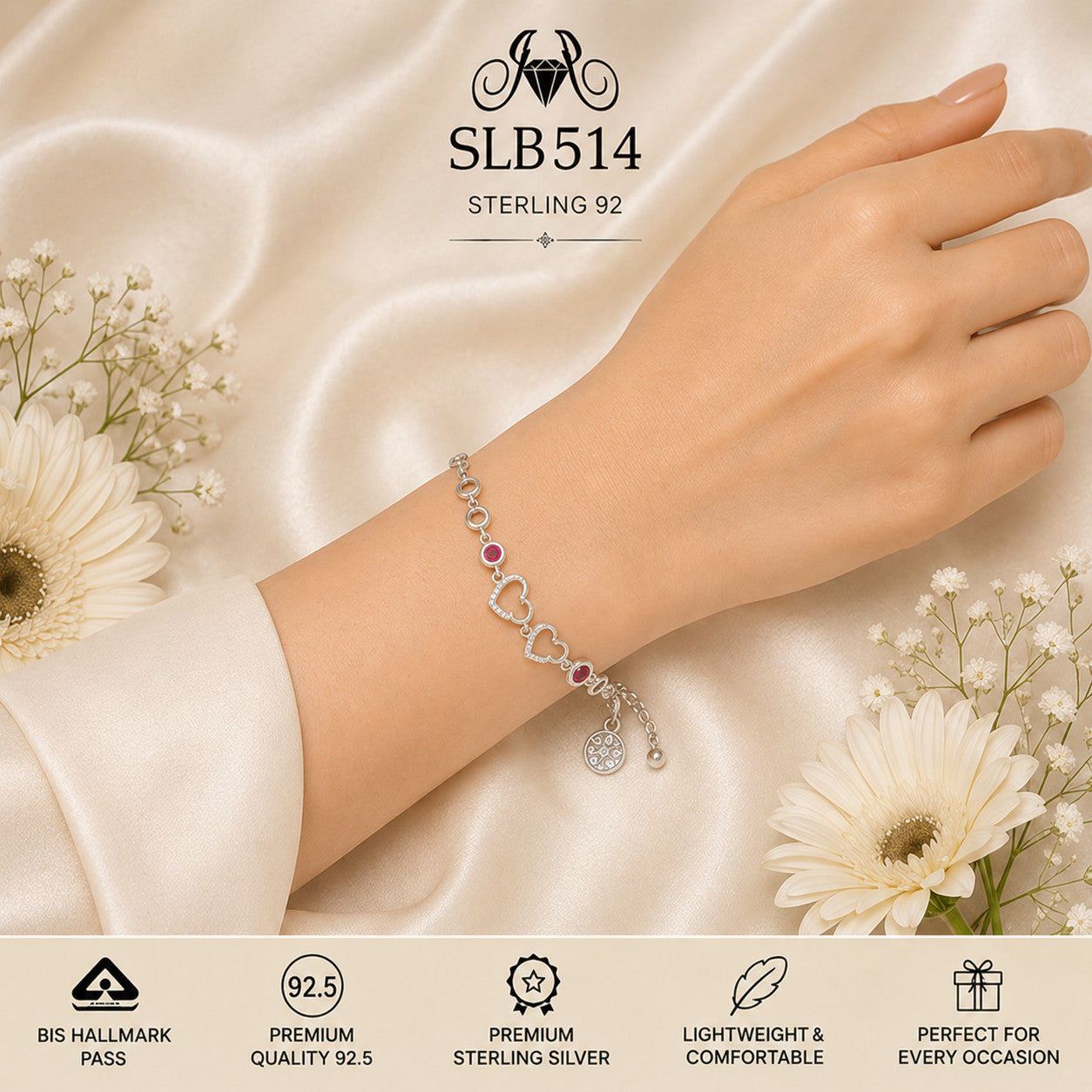 SLB514 bracelet wearing view