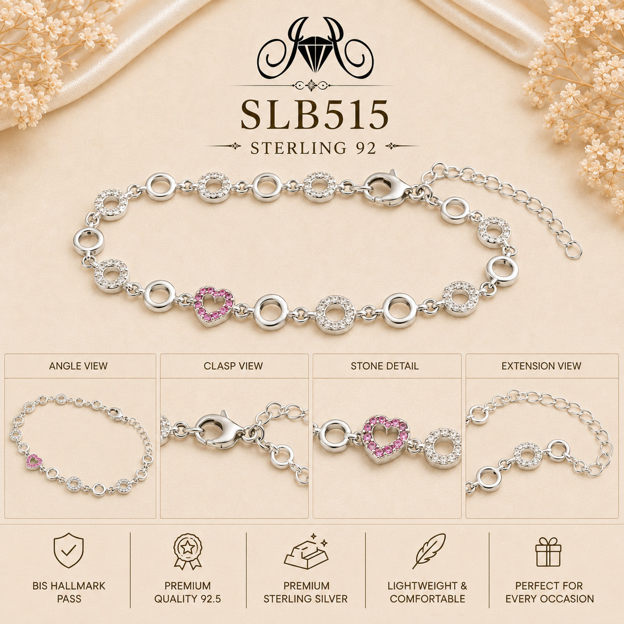 SLB515 bracelet Collage view