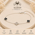 SLB519 92.5 sterling silver ladies chain bracelet portrait