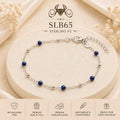 SLB65 92.5 sterling silver ladies chain bracelet portrait
