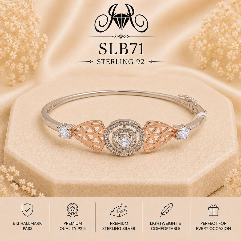 SLB71 sterling silver ladies kada bracelet portrait