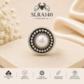 SLRA140 oxidized sterling silver ring front view