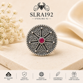 SLRA192 oxidized sterling silver ring front view