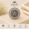 SLRA193 oxidized sterling silver ring front view