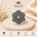 SLRA210 oxidized sterling silver ring front view