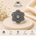 SLRA210 oxidized sterling silver ring front view