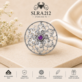 SLRA212 oxidized sterling silver ring front view