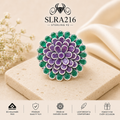 SLRA216 oxidized sterling silver ring front view