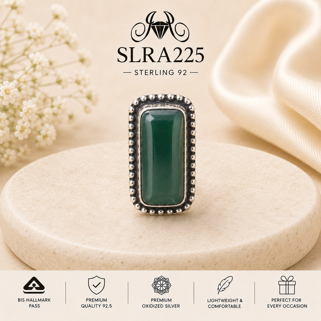 SLRA225 oxidized sterling silver ring front view