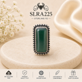SLRA225 oxidized sterling silver ring front view