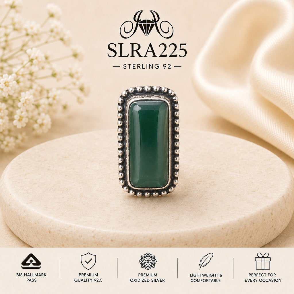 SLRA225 oxidized sterling silver ring front view