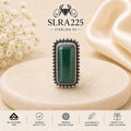 SLRA225 oxidized sterling silver ring front view