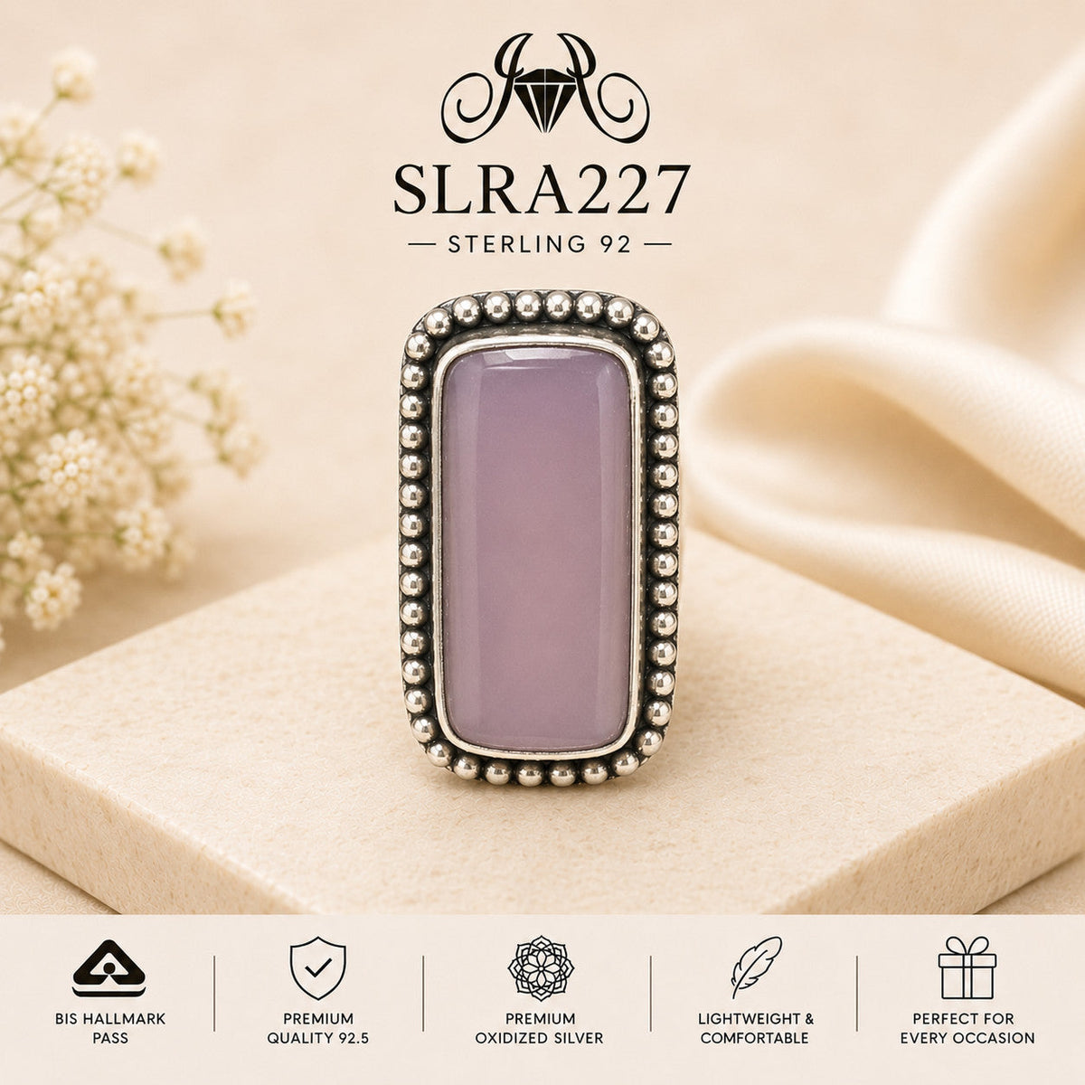SLRA227 Oxidized Sterling Silver Statement Ring