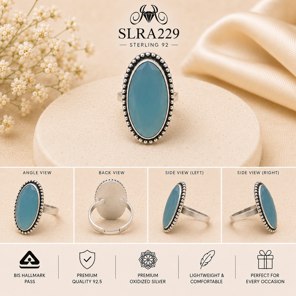 SLRA229 oxidized sterling silver ring multiple angle views