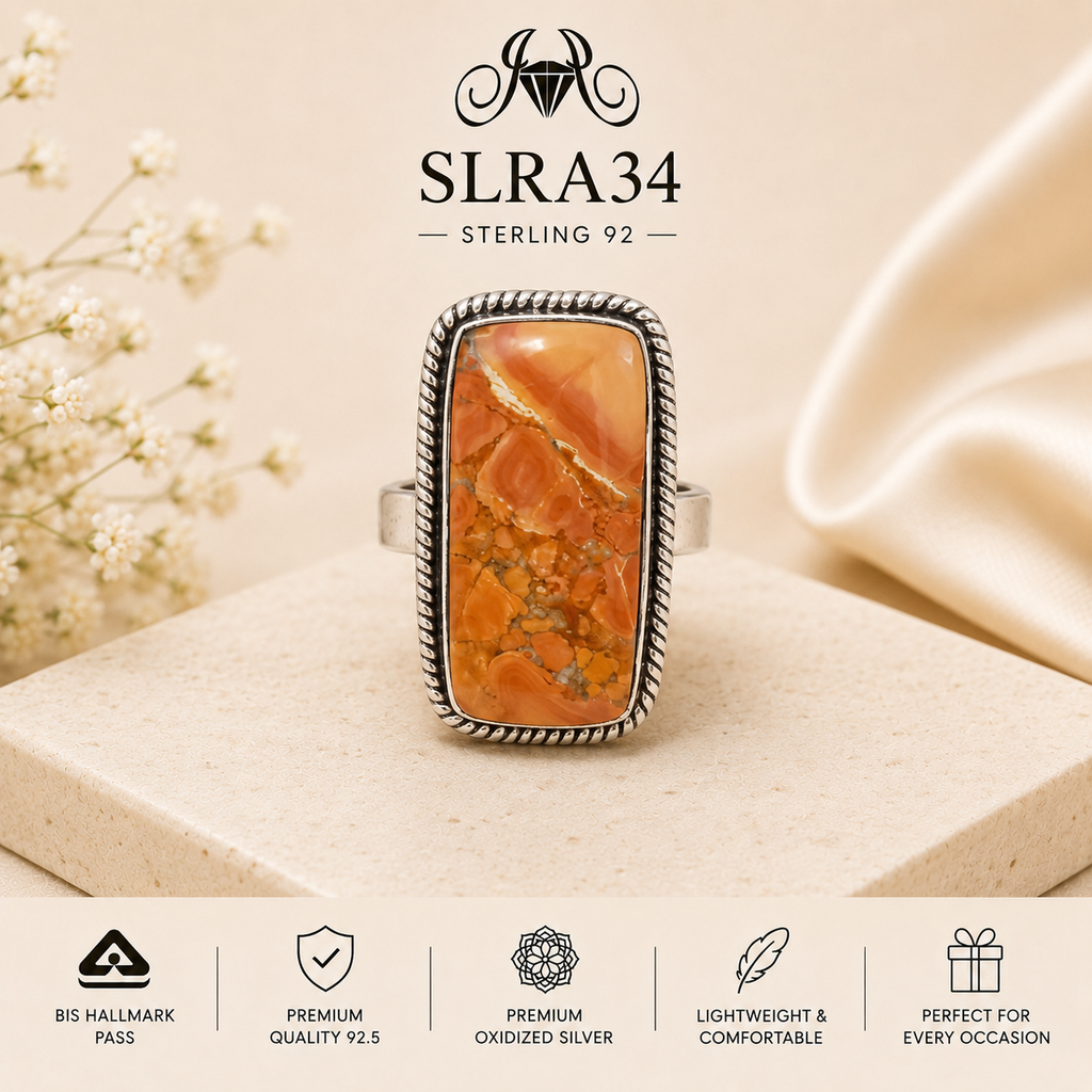 SLRA34 oxidized sterling silver ring front view