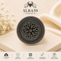 SLRA59 oxidized sterling silver ring front view