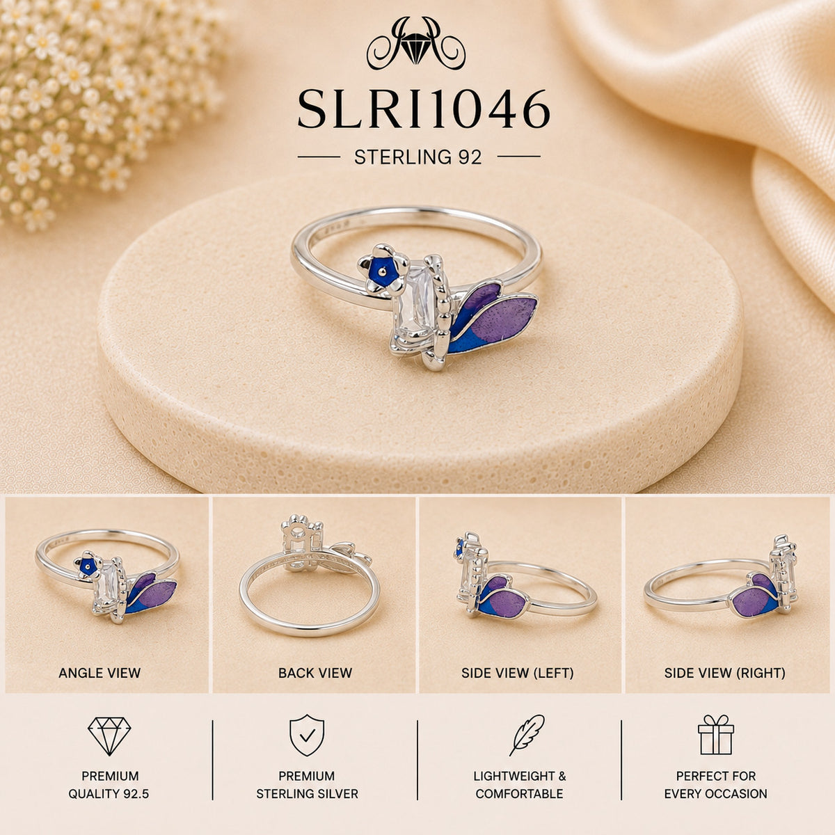SLRI1046 Sterling Silver Ring collage