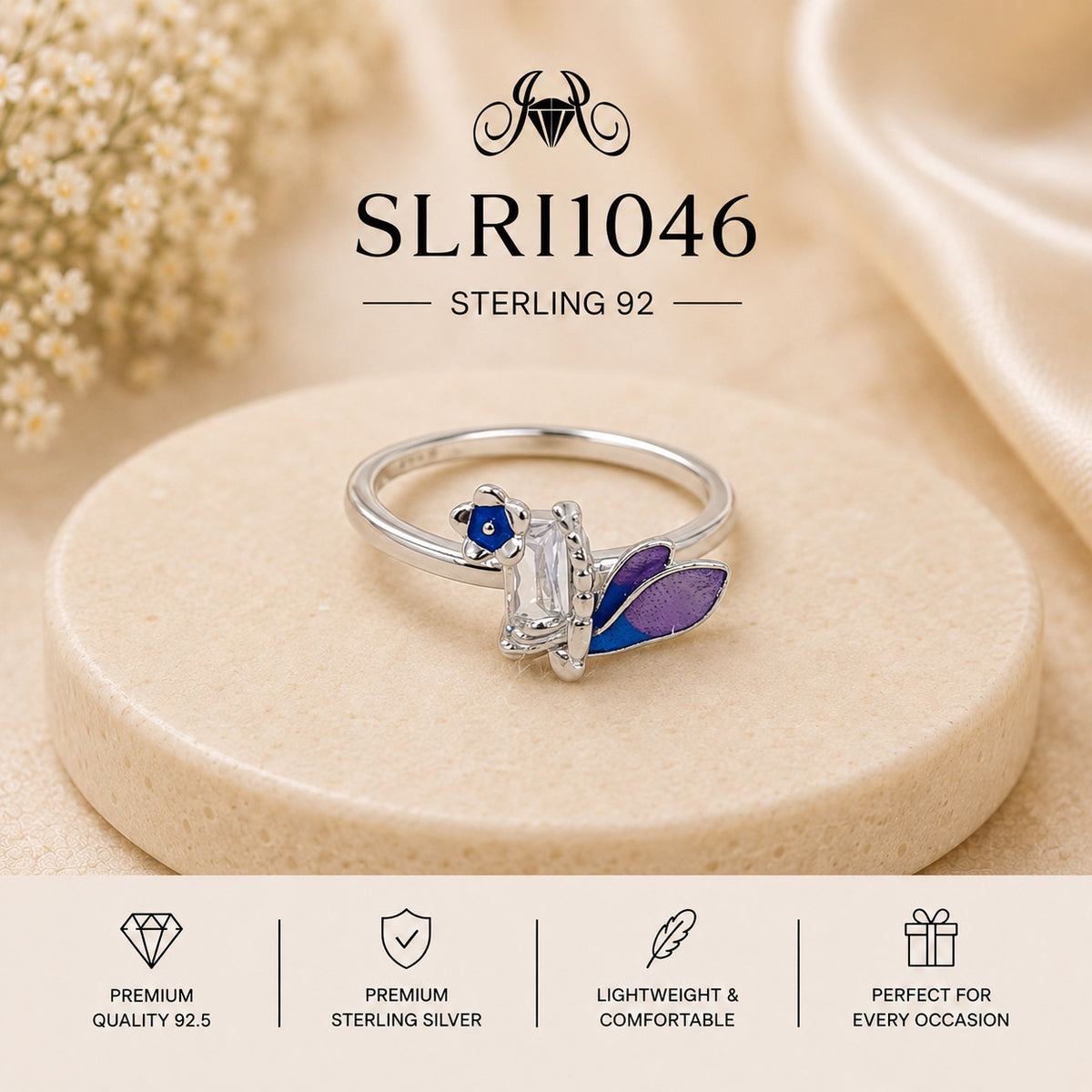 SLRI1046 Sterling Silver Ring portrait