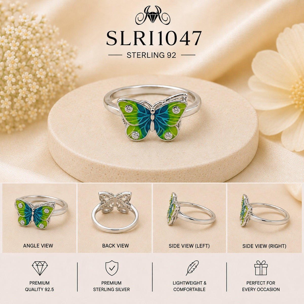 SLRI1047 Sterling Silver Ring collage