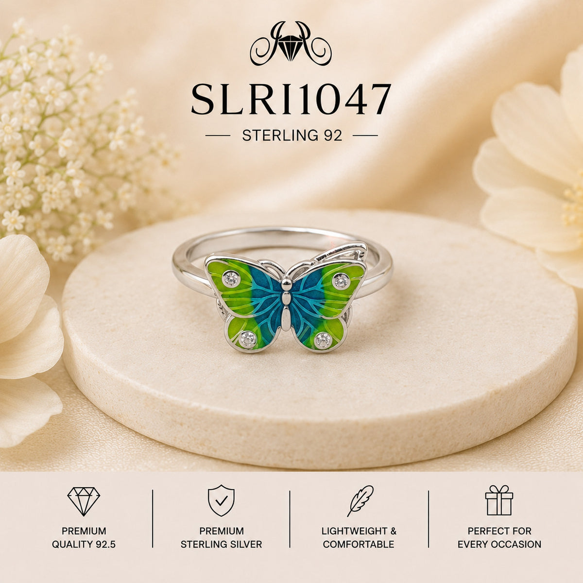SLRI1047 Sterling Silver Ring portrait