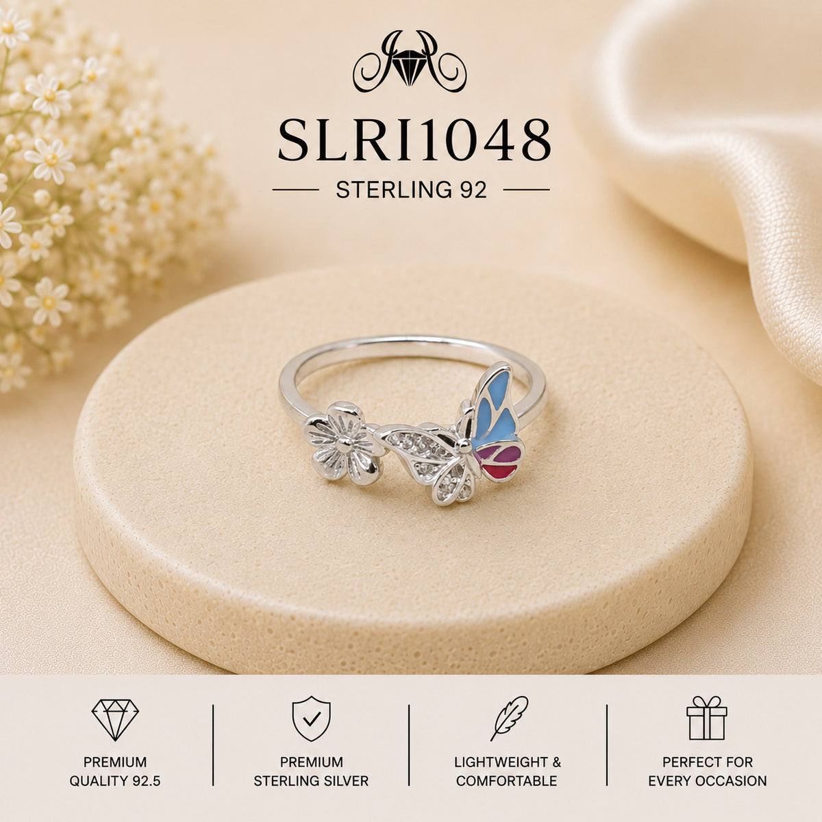 SLRI1048 Sterling Silver Ring portrait