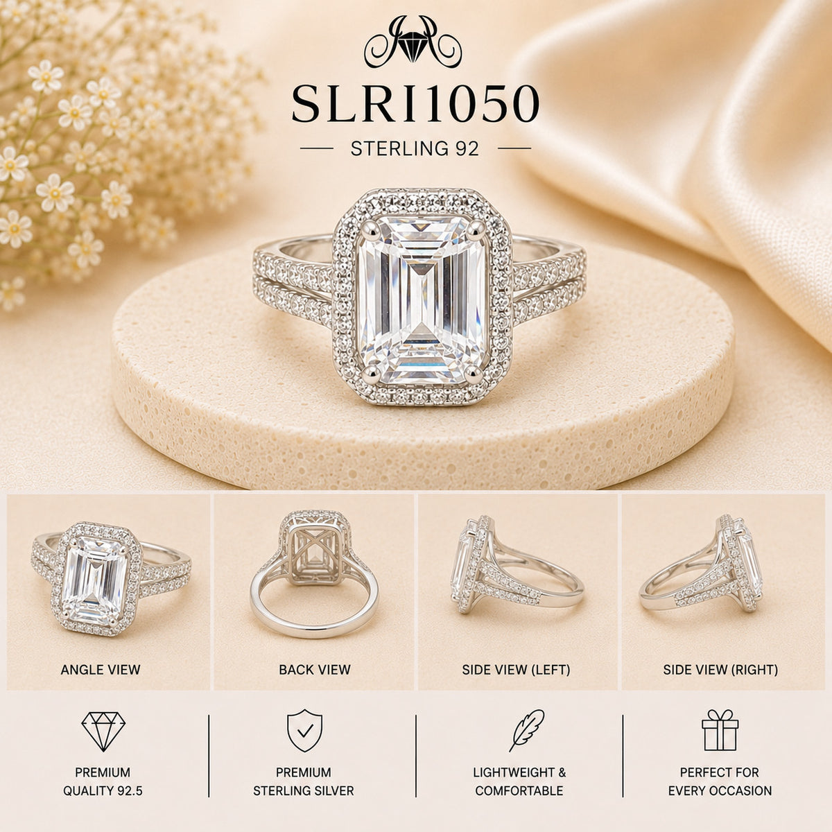 SLRI1050 Sterling Silver Ring collage