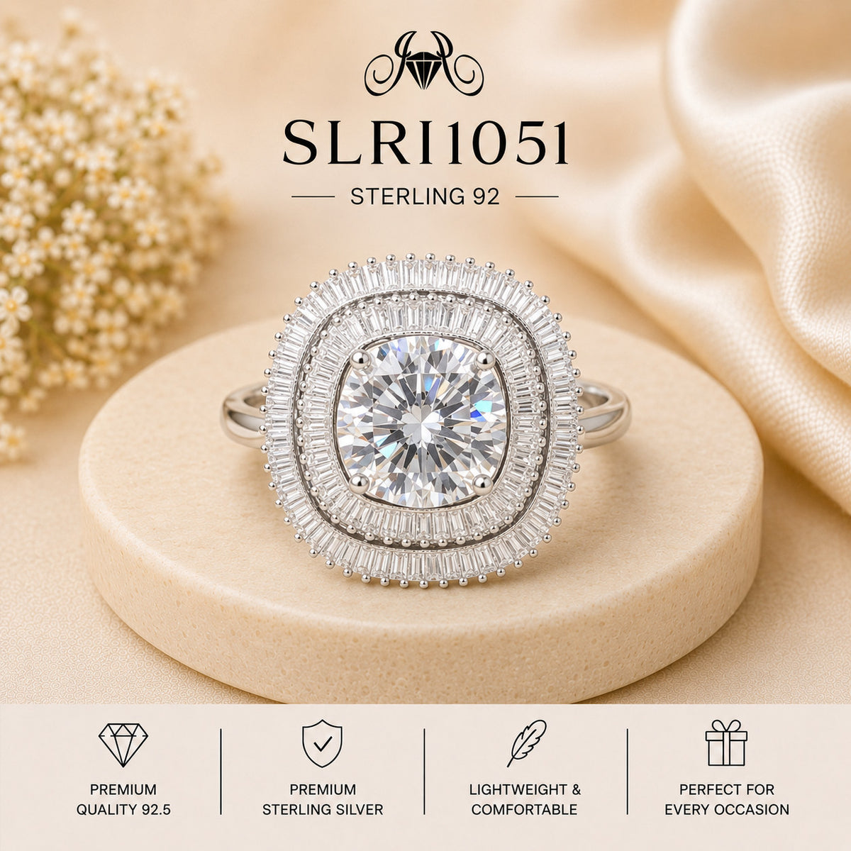 SLRI1051 Sterling Silver Ring portrait