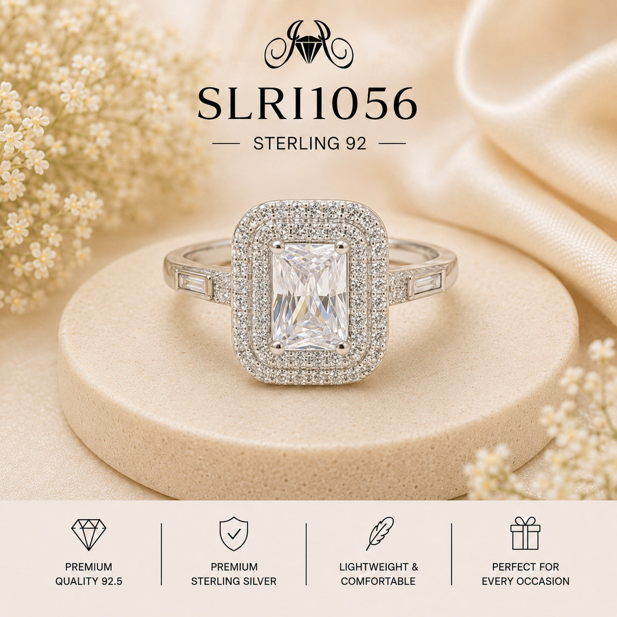 SLRI1056 Sterling Silver Ring portrait