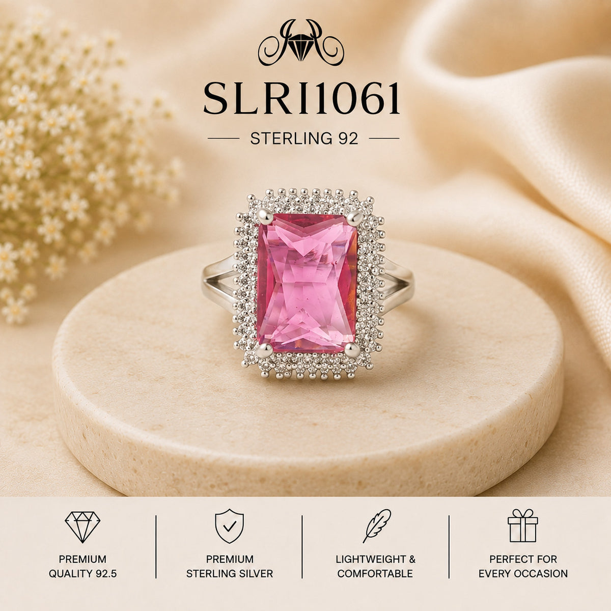 SLRI1061 Sterling Silver Ring portrait