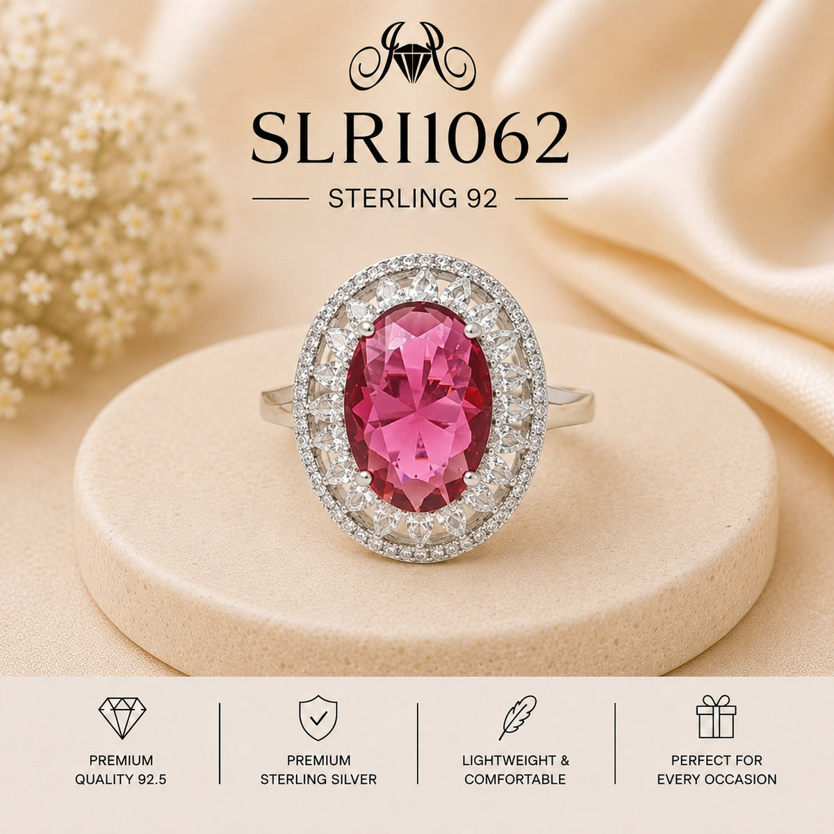 SLRI1062 Sterling Silver Ring portrait