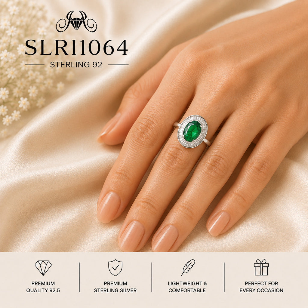 SLRI1064 Sterling Silver Ring wearing
