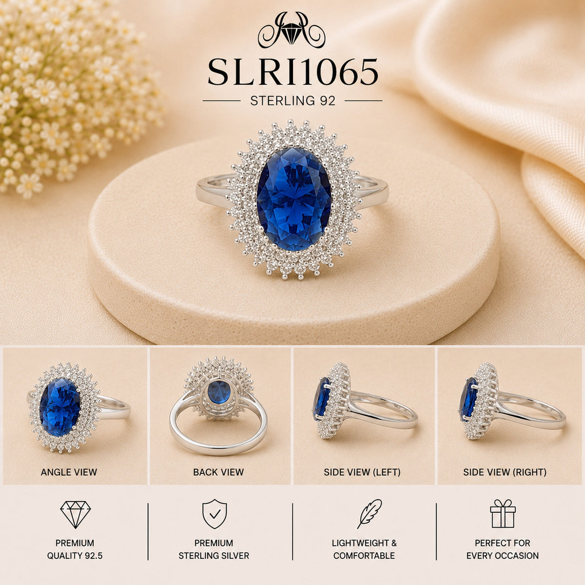 SLRI1065 Sterling Silver Ring collage