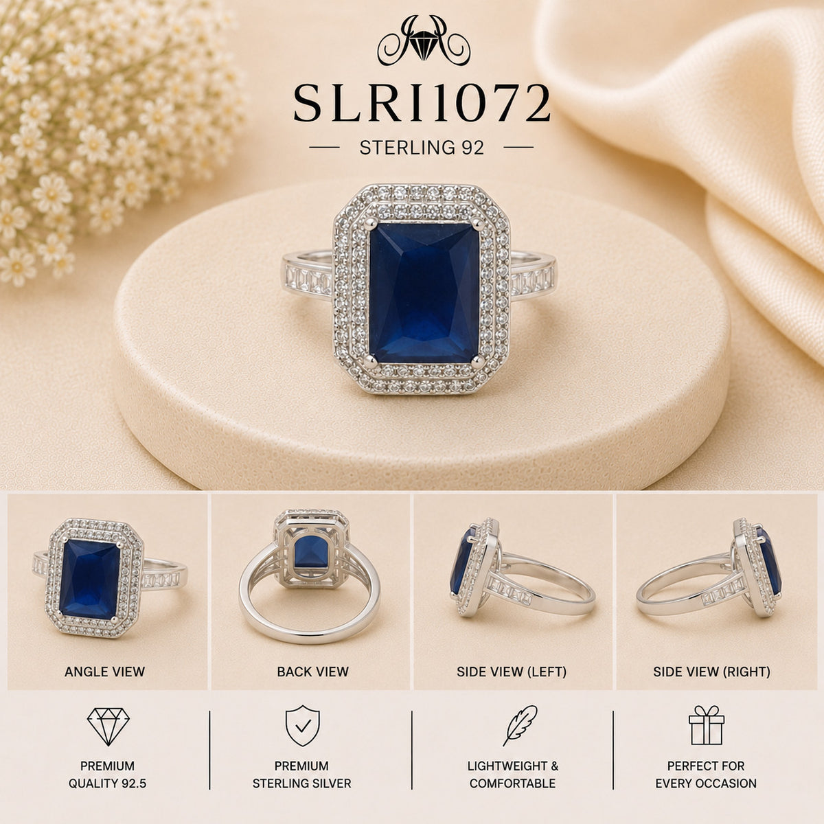 SLRI1072 Sterling Silver Ring collage