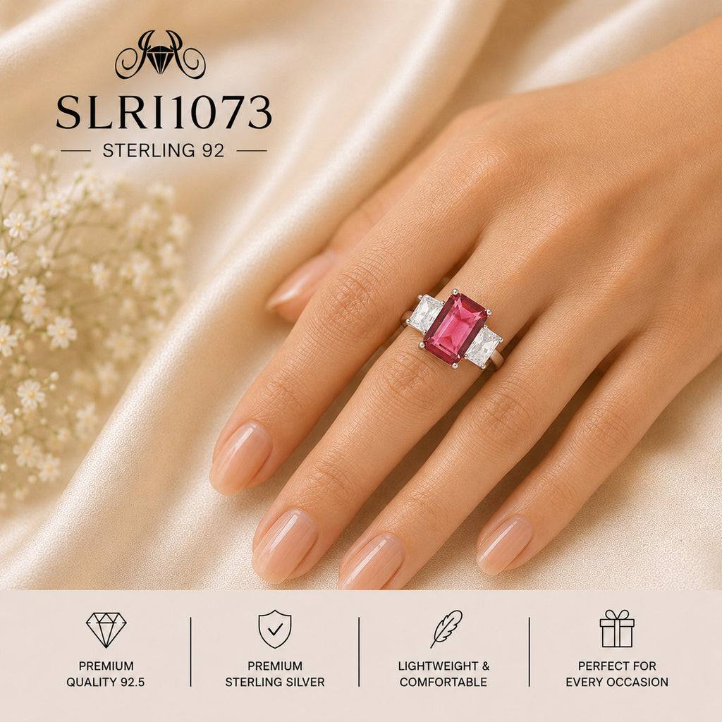 SLRI1073 Sterling Silver Ring wearing