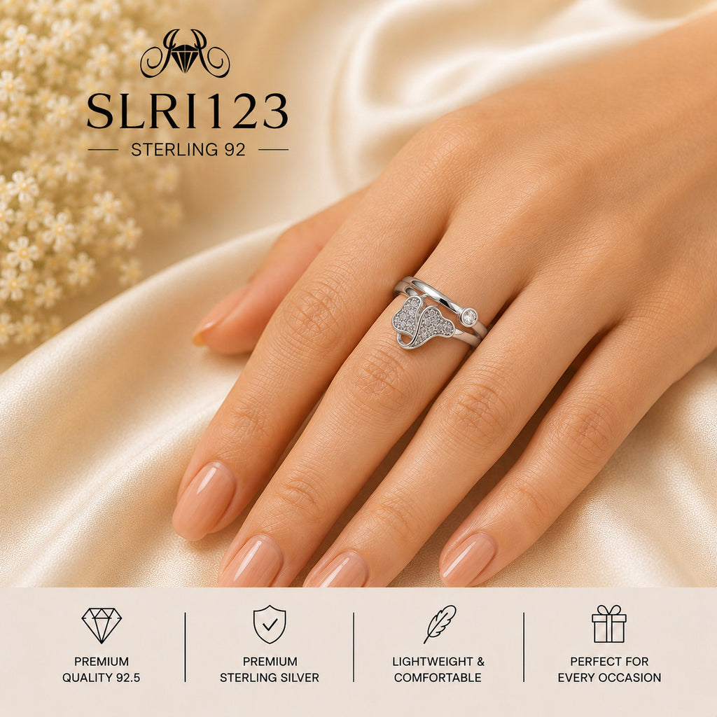 SLRI123 Sterling Silver Ring Wearing