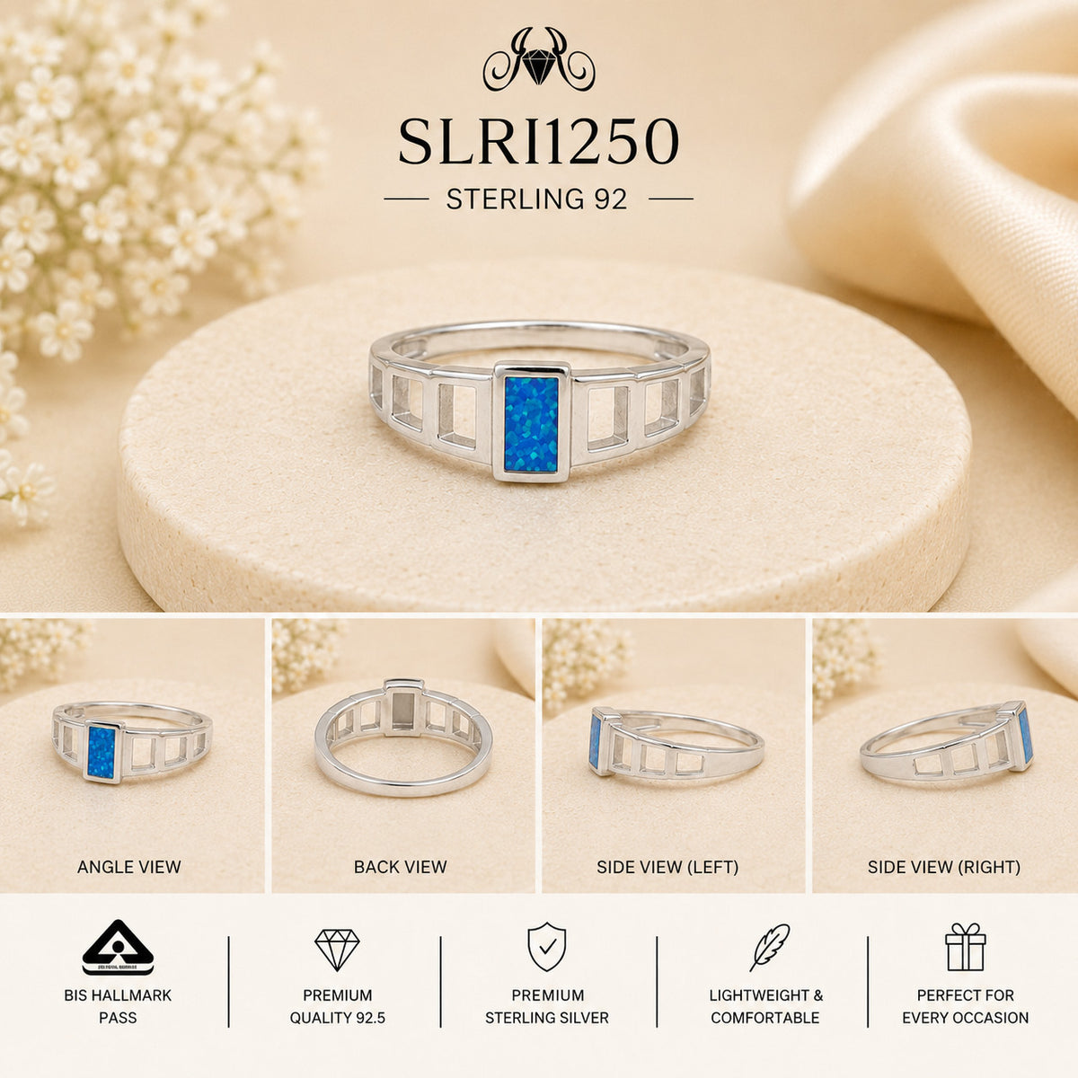 SLRI1250 Sterling Silver Ring collage