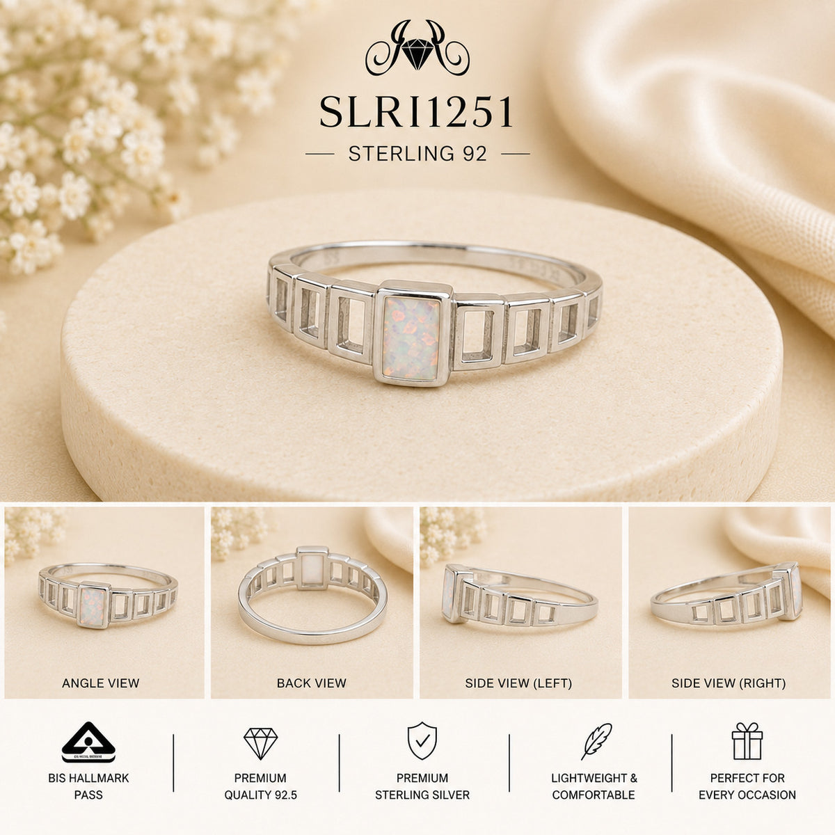 SLRI1251 Sterling Silver Ring collage
