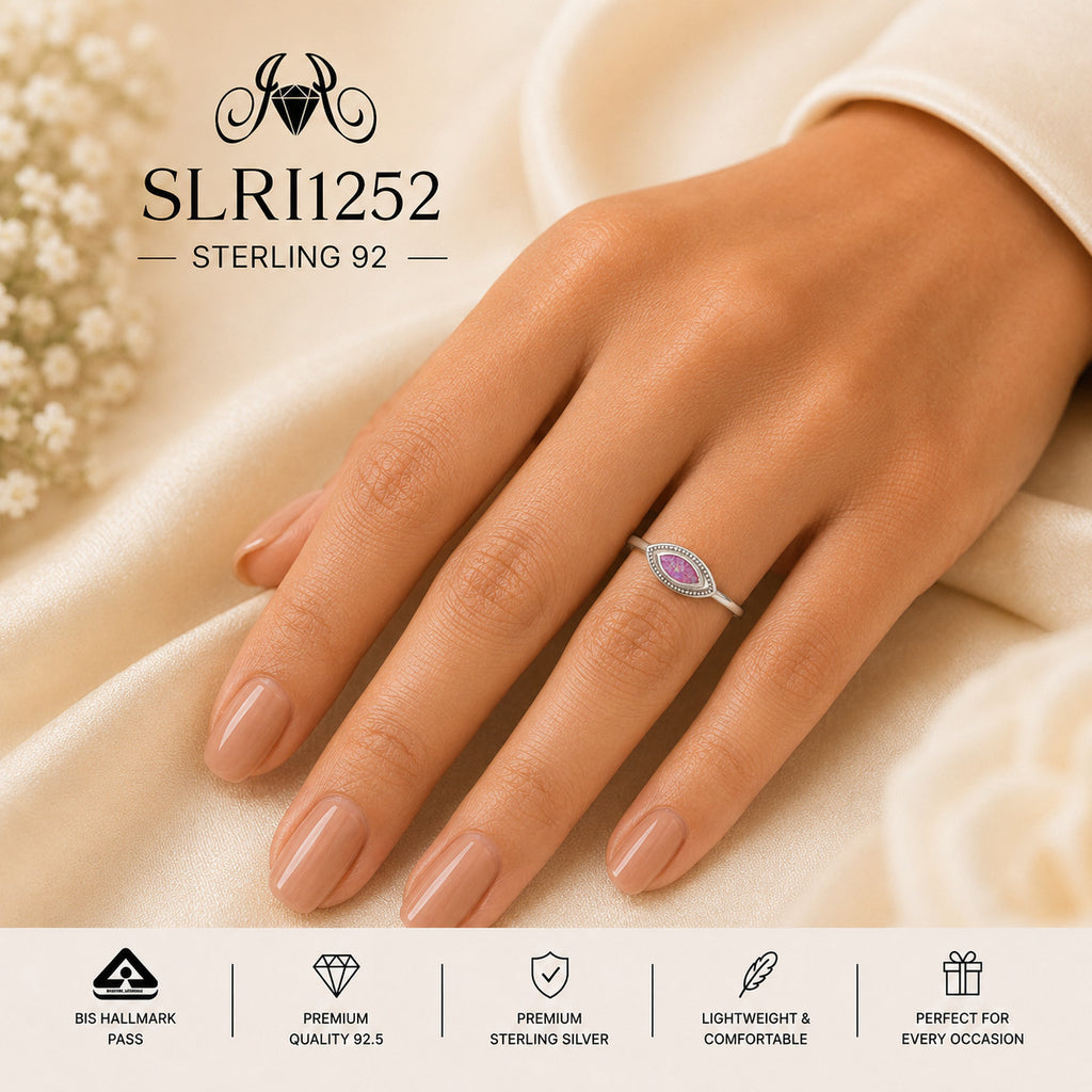 SLRI1252 Sterling Silver Ring wearing