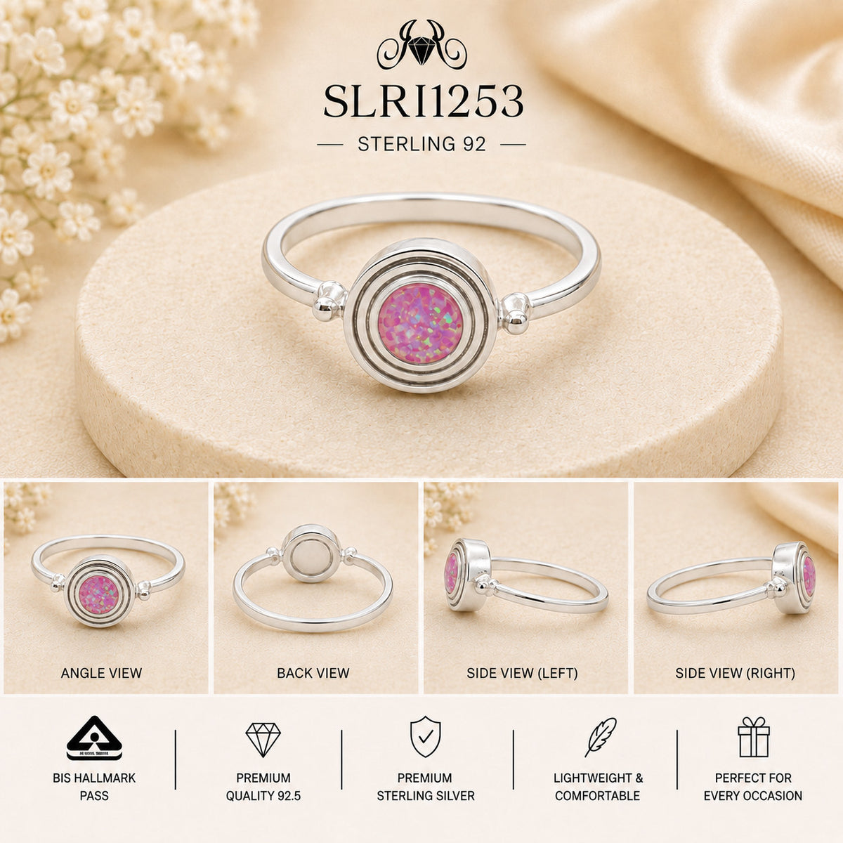 SLRI1253 Sterling Silver Ring collage