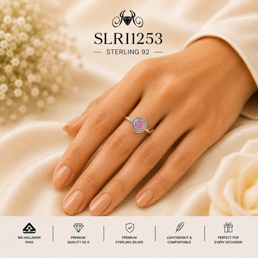SLRI1253 Sterling Silver Ring wearing