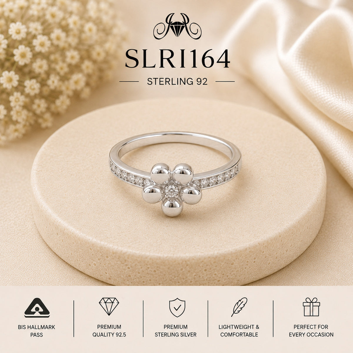 SLRI164 Sterling Silver Ring Portrait