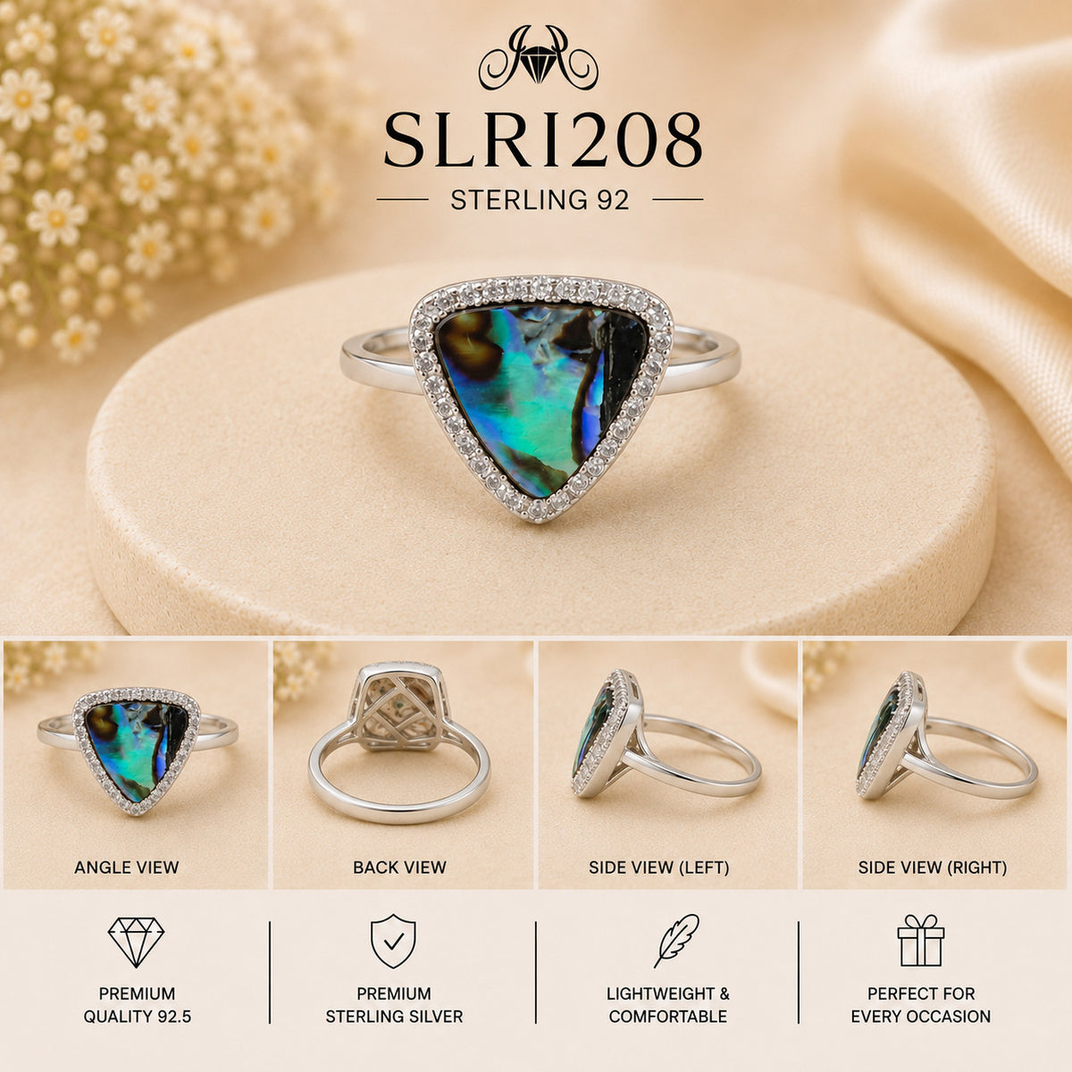 SLRI208 Sterling Silver Ring Details